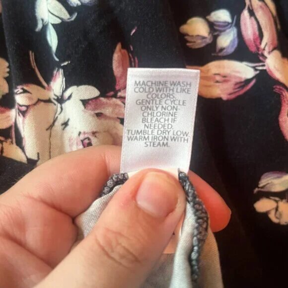 J Jill Navy Floral Collared Maxi Dress - Picture 5 of 5